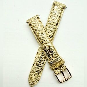 Michele Gold Textured Watch Strap 16MM